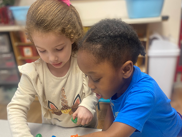 Pre-K students playing in Everett, MA